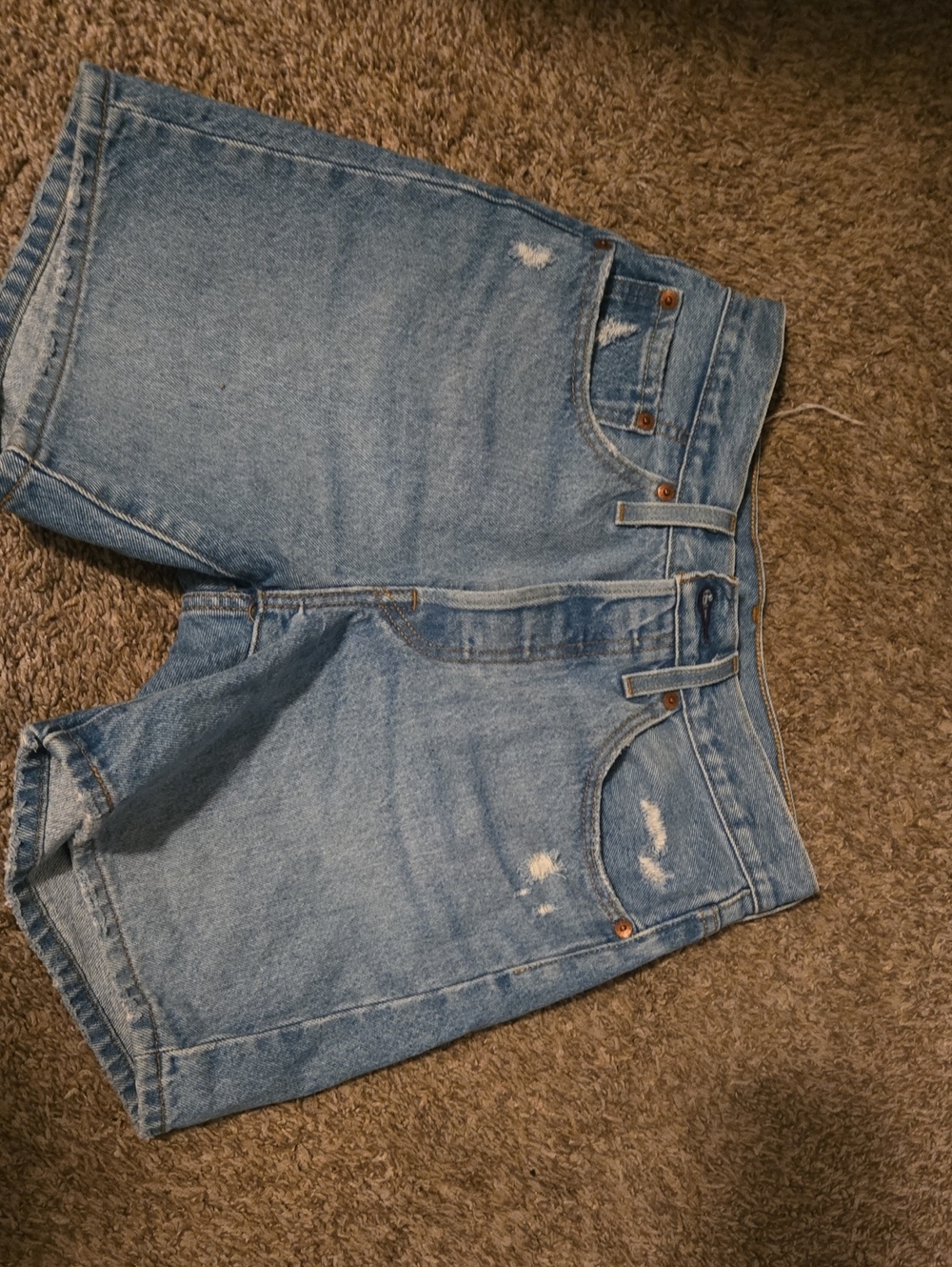 Levi's Light Blue Boyfriend Jeans Shorts